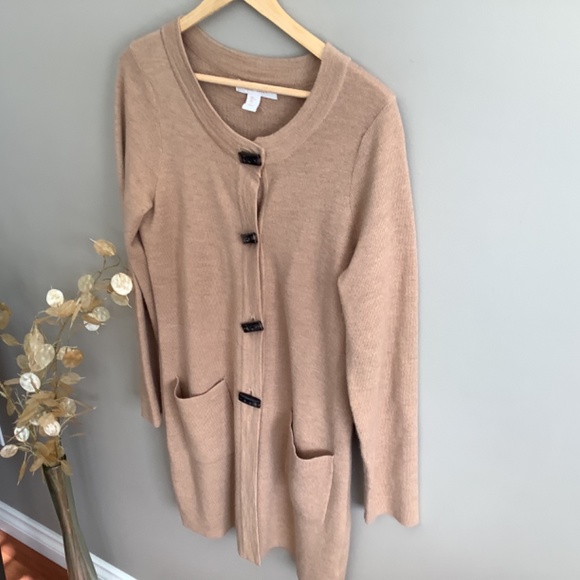 🍁 Long Merino Wool Cardigan-perfect fall sweater - Picture 2 of 9